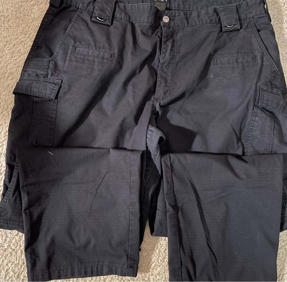 CQR Tactical Pants Series TFP513 Ripstop Cargo Pants Black 42W x 32L